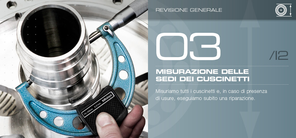 Misurazione delle sedi dei cuscinetti